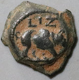 113 Trajan Roman Egypt Alexandria Rhinoceros Dichalkon VF Rare R5 Year 17 (26102302R)