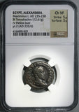 235 NGC Ch VF Maximinus I Egypt Alexandria Tetradrachm Helios Bust (26012201C)
