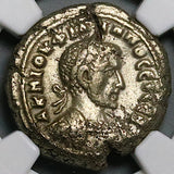 244 NGC Ch XF Egypt Alexandria Philip I Tetradrachm Sol Bust Rare Silvering (25112802C)