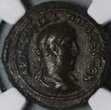 246 NGC Ch VF Egypt Alexandria Philip I Tetradrachm Nike Inscribing Shield Pedigree (23111002C)