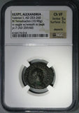 259 NGC Ch VF Valerian I Egypt Alexandria Tetradrachm Eagle Year 7 (26061302C)