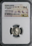 137 NGC Ch F Aelius Caesar Roman Empire Denarius Felicitas Hadrian (26042303C)