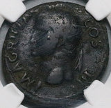 37 NGC  F Agrippa AE As  Caligula Restoration Roman Empire Neptune Commemorative (26050803C)
