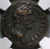 140 NGC Ch VF Fine Style Antoninus Pius Roman Empire AE As Caduceus (25111804C)