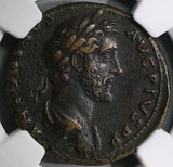 140 NGC Ch VF Fine Style Antoninus Pius Roman Empire AE As Caduceus (25111804C)