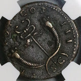140 NGC Ch VF Fine Style Antoninus Pius Roman Empire AE As Caduceus (25111804C)