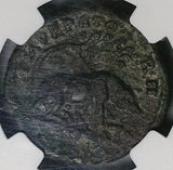 143 NGC VF  Antoninus Pius Roman Empire AE As Sow Rome Foundation Myth (26062303C)