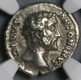 161 NGC XF Antoninus Pius Roman Empire Denarius Posthumous Altar (26051002C)