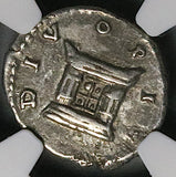 161 NGC XF Antoninus Pius Roman Empire Denarius Posthumous Altar (26051002C)