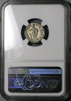 156 NGC AU Antoninus Pius Roman Empire Denarius Annona 5/5 5/5 (24040502C)