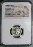 161 NGC VF Antoninus Pius Roman Empire Denarius Eagle Posthumous (26051003C)