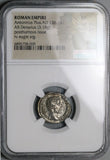 161 NGC XF Antoninus Pius Roman Empire Denarius Consecratio Eagle Marcus Aurelius (24061701D)