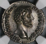 148 NGC AU Antoninus Pius Roman Empire Denarius Felicitas Caduceus (24043004C)