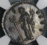 148 NGC AU Antoninus Pius Roman Empire Denarius Felicitas Caduceus (24043004C)