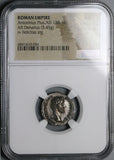 148 NGC AU Antoninus Pius Roman Empire Denarius Felicitas Caduceus (24043004C)