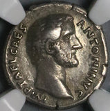 138 NGC VF Caesar Antoninus Pius Roman Empire Denarius Rare Pietas (24120801C)