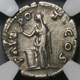 138 NGC VF Caesar Antoninus Pius Roman Empire Denarius Rare Pietas (24120801C)