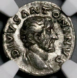 161 NGC VF Antoninus Pius Roman Empire Denarius Funeral Pyre Posthumous (26070501C)