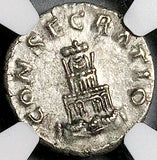 161 NGC VF Antoninus Pius Roman Empire Denarius Funeral Pyre Posthumous (26070501C)