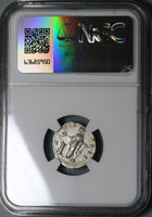 148 NGC XF Antoninus Pius Roman Empire Denarius Salus Snake Rudder (24050902C)