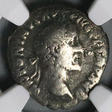 158 NGC Antoninus Pius Roman Empire Denarius Augustus Temple Scarce (26042802C)