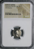 158 NGC Antoninus Pius Roman Empire Denarius Augustus Temple Scarce (26042802C)