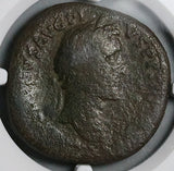 185 NGC Gen Antoninus Pius AE Sestertius Roman Empire Annona Grain Supply (26050701C)