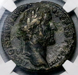 143 NGC VF Antoninus Pius Roman Empire Sestertius Armenia King Appointed Commemorative (26082602C)