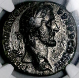 145 NGC Ch F Antoninus Pius Roman Empire Sestertius Fides Loyalty (26070102C)