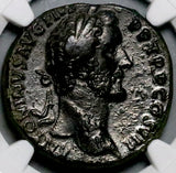 145 NGC Ch F Antoninus Pius Roman Empire Sestertius Fides Loyalty (26070102C)