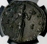 145 NGC Ch F Antoninus Pius Roman Empire Sestertius Fides Loyalty (26070102C)