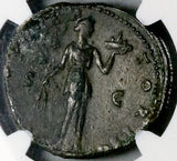 145 NGC Ch F Antoninus Pius Roman Empire Sestertius Fides Loyalty (26070102C)