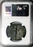 145 NGC Ch F Antoninus Pius Roman Empire Sestertius Fides Loyalty (26070102C)