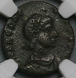 395 NGC Gen Arcadius Nummus Eastern Roman Empire Victory Crowning Emperor Nicomedia Mint (26050103C)