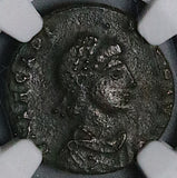 395 NGC Gen Arcadius Nummus Eastern Roman Empire Victory Crowning Emperor Nicomedia Mint (26050103C)