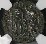 395 NGC Gen Arcadius Nummus Eastern Roman Empire Victory Crowning Emperor Nicomedia Mint (26050103C)