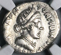 19 BC NGC  Ch XF Augustus Roman Empire Denarius Rare Elephant Biga (25062301C)