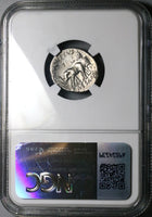 19 BC NGC  Ch XF Augustus Roman Empire Denarius Rare Elephant Biga (25062301C)