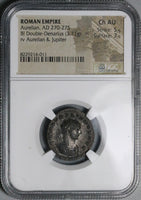 271 NGC Ch AU Aurelian Double Denarius Antoninianus Roman Empire Jupiter Emperor (25020901C)