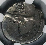 48 BC NGC Ch VF Bruti Brutus C. Pansa Roman Imperatorial Denarius Pan Julius Caesar Assassin 26061702C