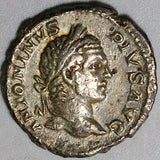 208 Caracalla Denarius Roman Empire VF Britain Departure Horseback (26100102R)