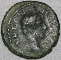 195 Caracalla Nicaea Bithynia Cista Mystica Serpent AE16 Roman Empire (25010102R)