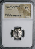 46 BC NGC XF Carisius Roman Imperatorial Denarius Sphinx Aphrodisian Sibyl (24091501C)