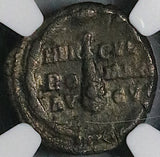 192 NGC VF Commodus Denarius Roman Empire Hercules Lion Skin Club (26041602C)