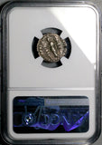185 NGC VF Commodus Denarius Roman Empire Concordia Legions Standards RARE (26092501C)