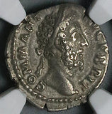 184 NGC Ch VF Commodus Denarius Roman Empire Roma Marcus Aurelius BRIT (26052005C)