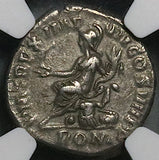 184 NGC Ch VF Commodus Denarius Roman Empire Roma Marcus Aurelius BRIT (26052005C)