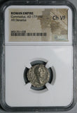 184 NGC Ch VF Commodus Denarius Roman Empire Roma Marcus Aurelius BRIT (26052005C)