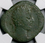 185 NGC Gen Commodus AE Sestertius Roman Empire Victory VO DE Commemorative (26050602C)