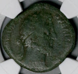 185 NGC Gen Commodus AE Sestertius Roman Empire Victory VO DE Commemorative (26050602C)